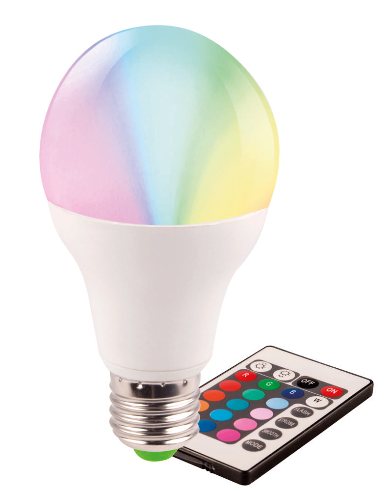 Bec LED EVO17 A60 5W E27 RGB Telecomanda 
