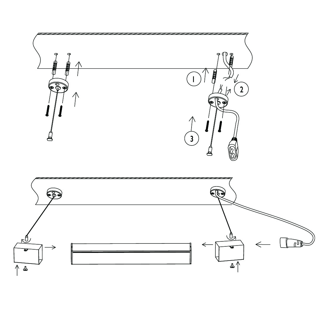 Kit suspendare Hexanet 2m, Novelite