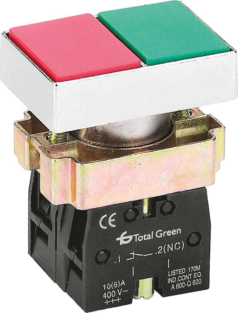 Buton Dublu 1ND+1NI IP40 Culoare Rosu/Verde