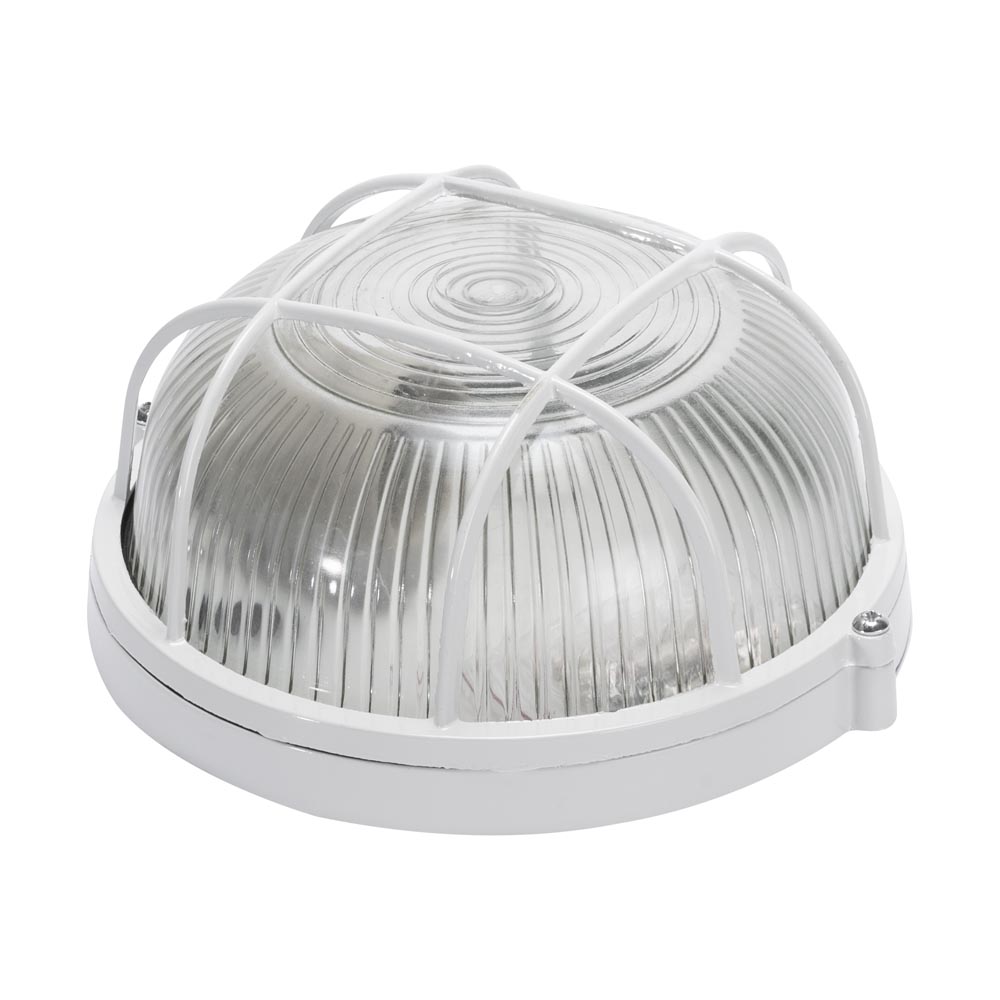Lampa BAT Grila Rotunda E27 60W Alb