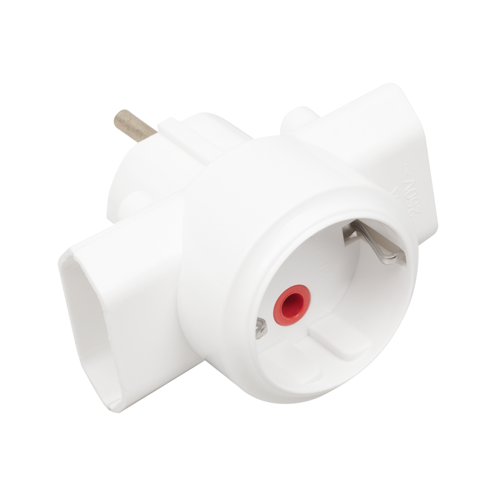 Adaptor 3 Prize 2x priza fara CP Si 1x priza cu CP