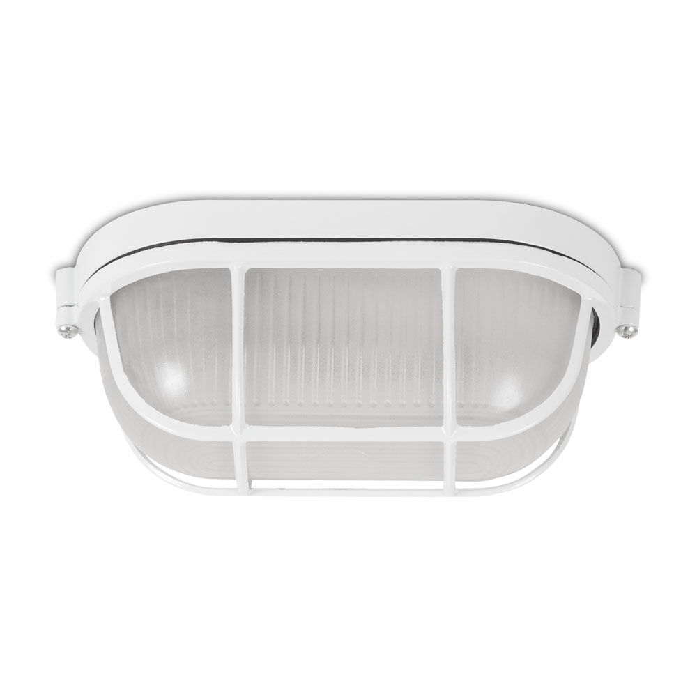 Lampa BAT Grila Ovala 1xE27 60W Alb