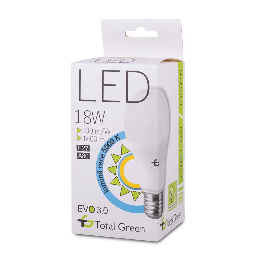 Bec LED EVO3.0. A75 18W E27 5000K