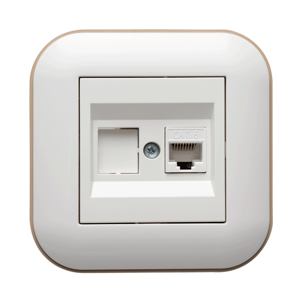 Priza UTP CAT6 ST Alb Kraft Ovivo Loft, 404-010306-229