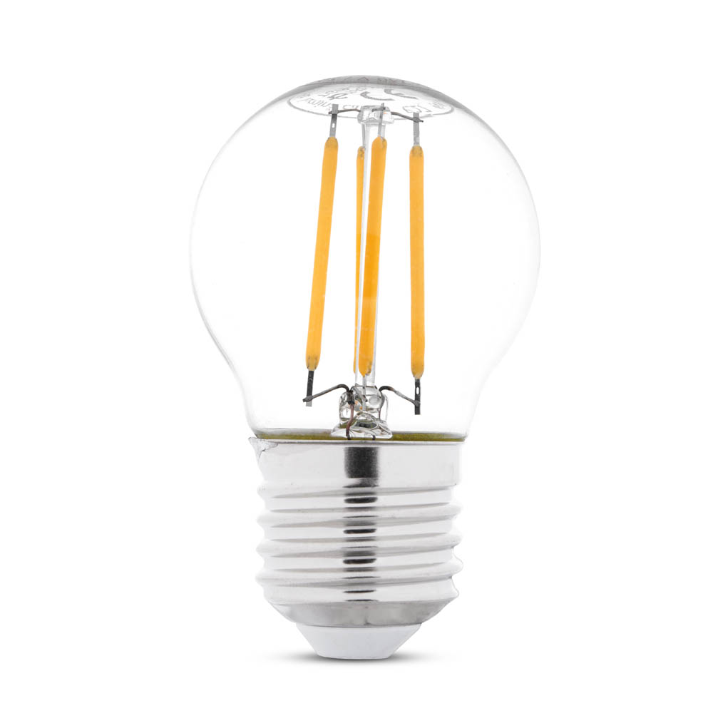 Bec LED Filament Sferic G45 4W E27 2700K 