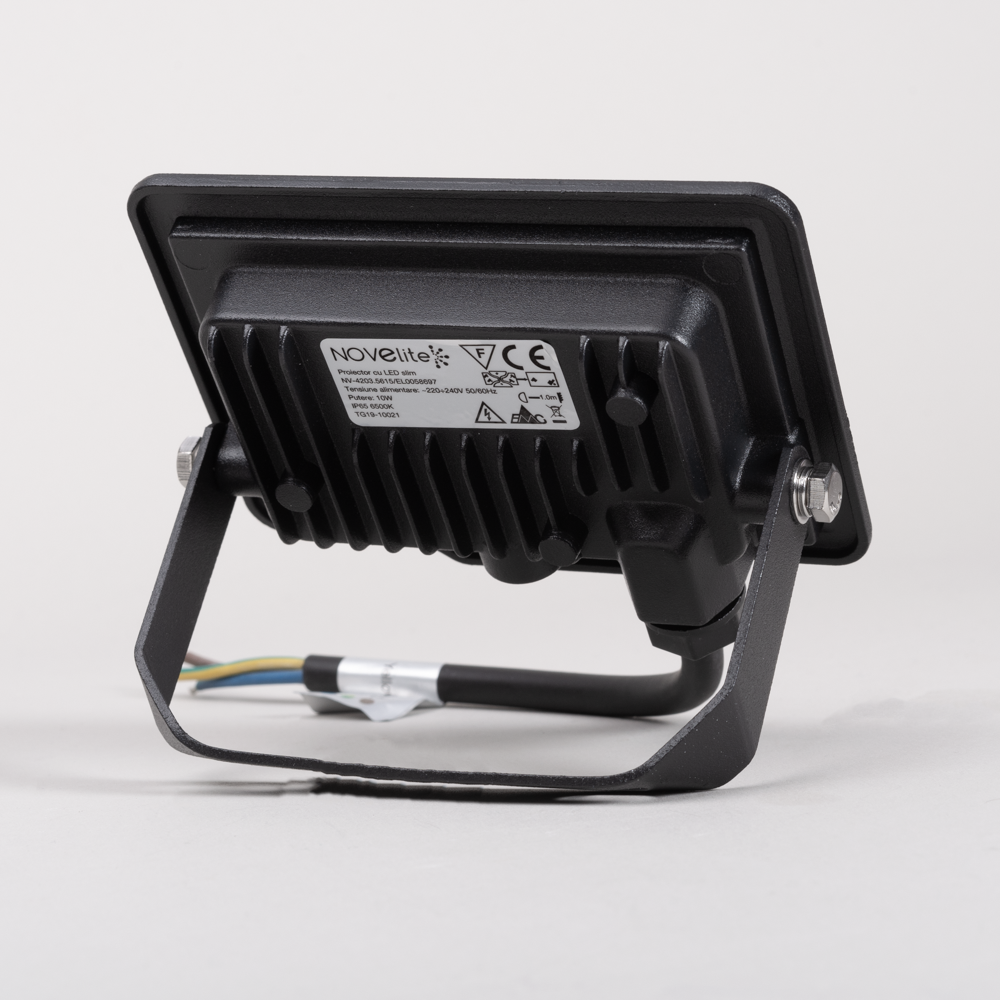 Proiector LED SMD Slim 10W CW Negru 
