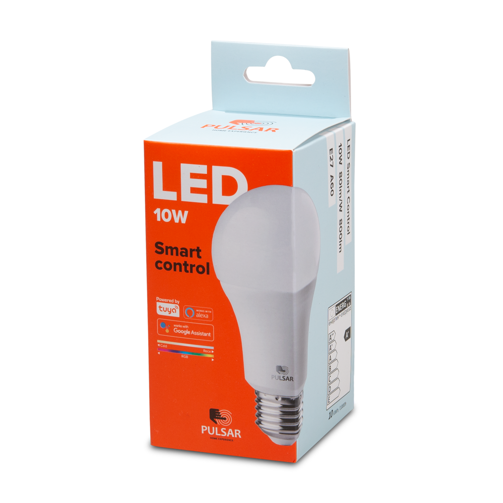 Bec LED A60 10W E27 RGB TUYA Wifi+Bluetooth, PULSAR