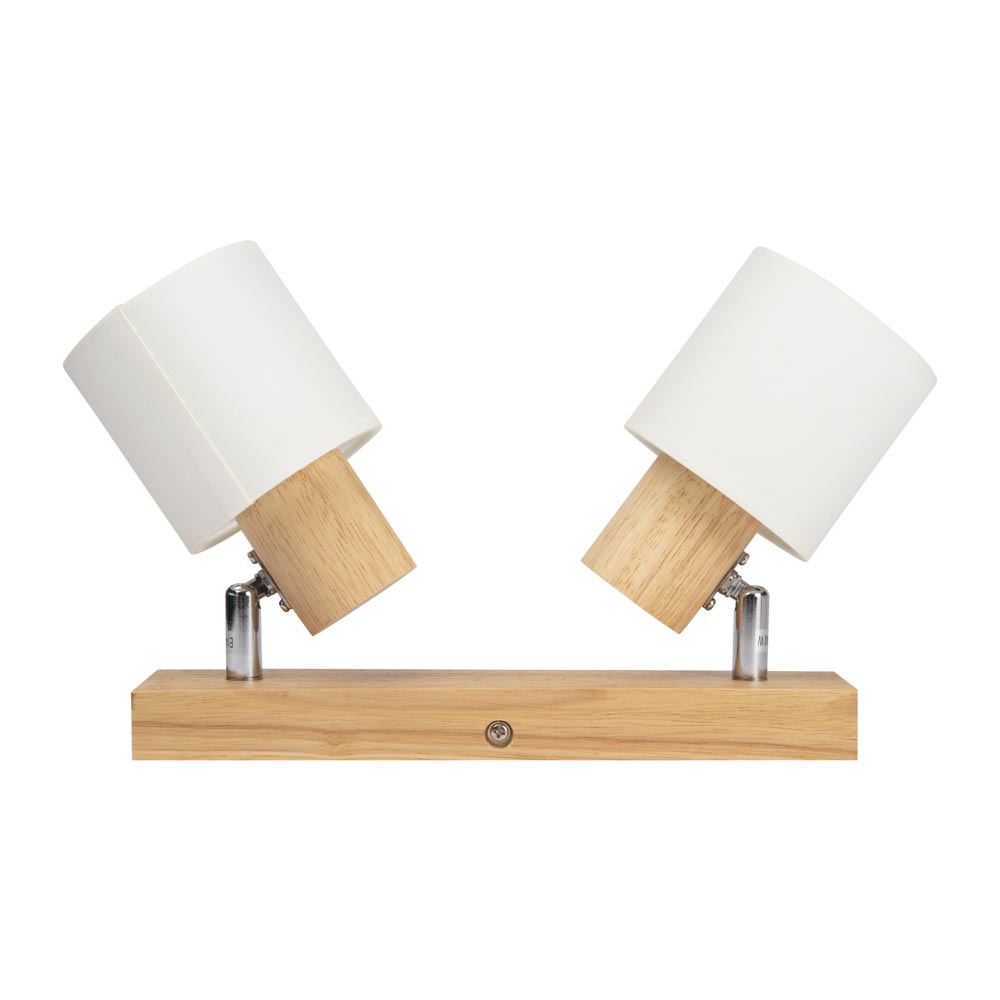 Spot Bara Nordik Alb+Natur 2XE14 40W