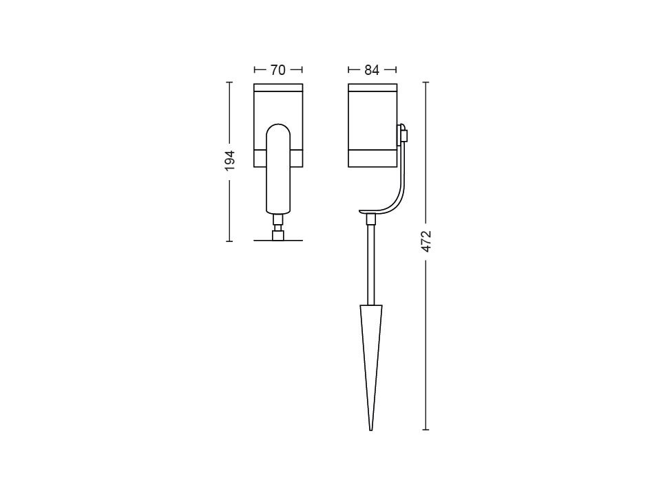 Spot exterior RGBW 8W 24V IP65, negru, Philips Hue
