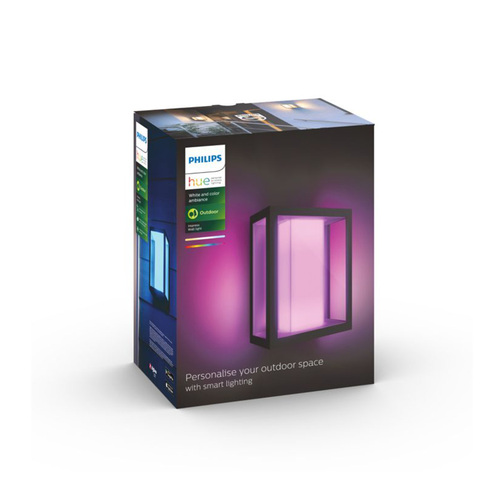 Aplică grădină RGBW 2X8W IP44, negru, Philips Hue