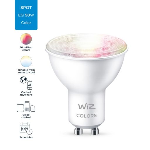 Bec LED spot 4.7-50W GU10 922-965 RGB wifi, Wiz