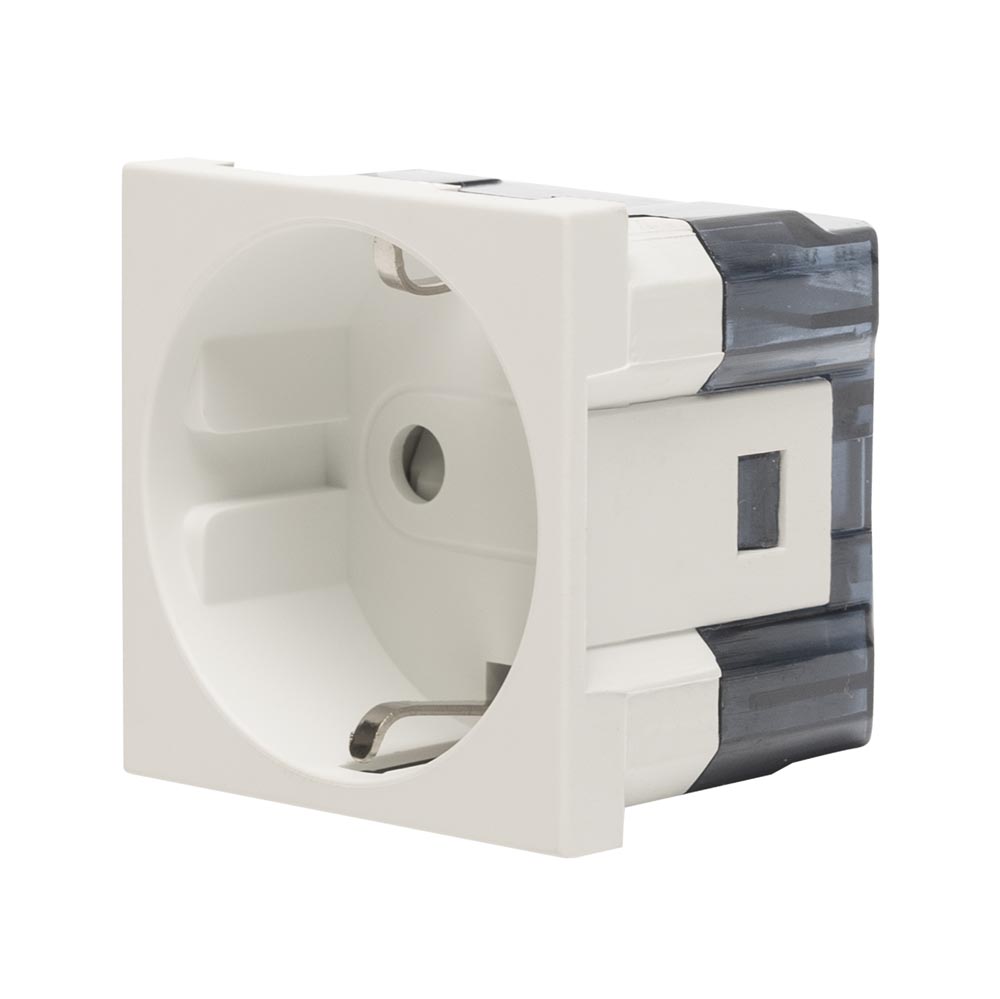 Moda Voice, priza Schuko protectie copii 2M, bej mat, Elbi