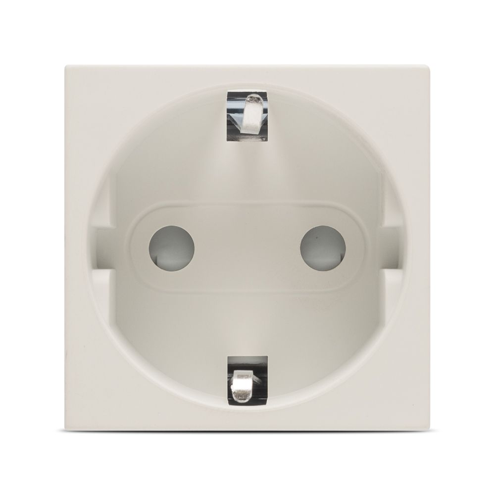 Moda Voice, priza Schuko protectie copii 2M, bej mat, Elbi
