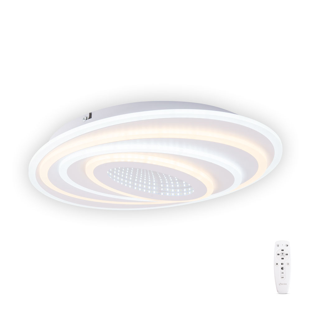 Plafoniera Roof LED 96W 3CCT cu telecomanda, alb, Erste