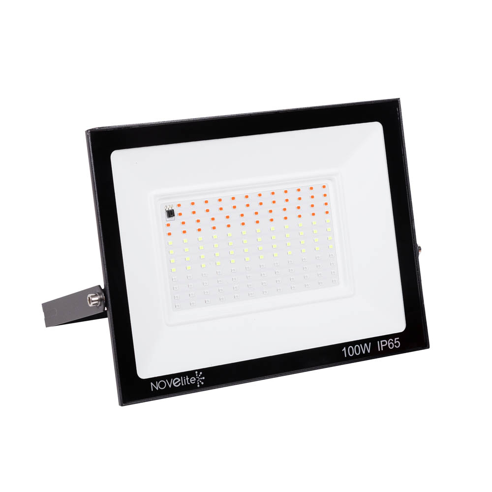 Proiector SMD slim LED 100W RGB cu telecomanda, Novelite