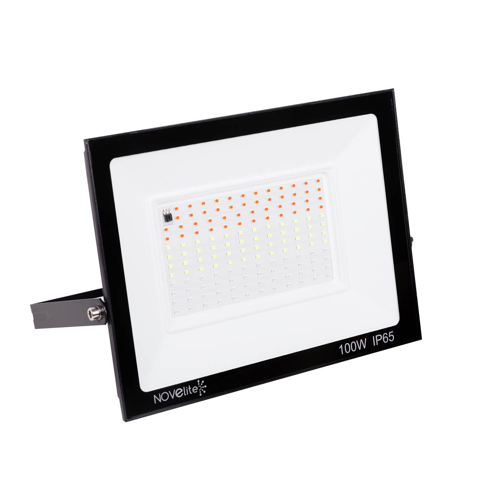 Proiector SMD slim LED 100W RGB cu telecomanda, Novelite